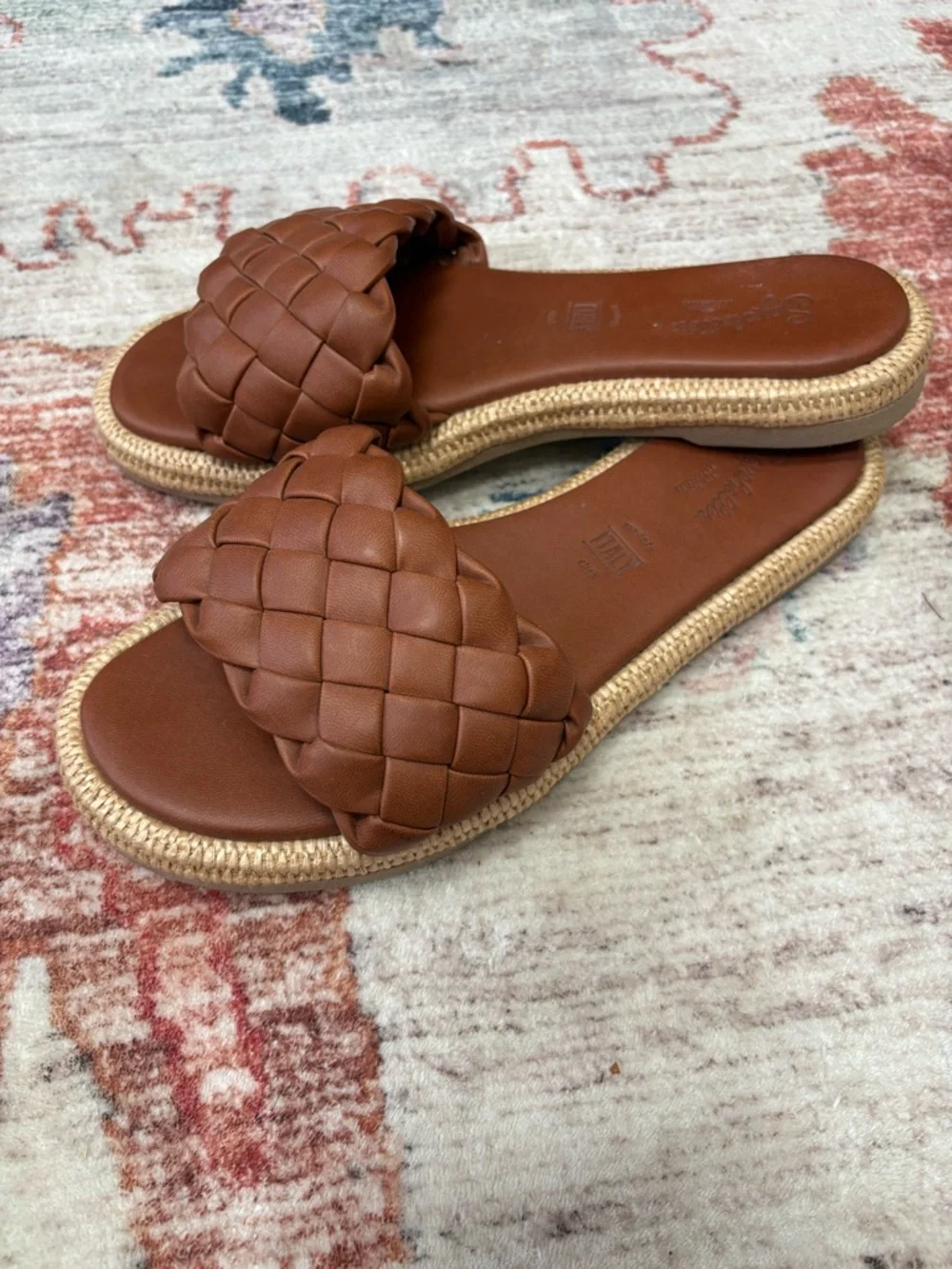 Seychelles Bellissima Sandal Tan Brown Vegan Leather w/Raffia Size‎ 8.5
